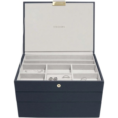 Stackers šperkovnice 3v1 Navy Blue Classic Set tmavě modrá 75997