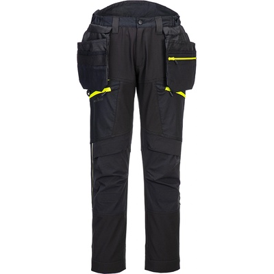 Portwest dx450 / Софтшел панталон с прилепнала кройка и свалящи се джобове - черен uk 33/eu 48 (dx450bkr33)