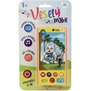 Interaktivní hračky Teddies Veselý Mobil Telefon plast česky mluvící 7,5 x 15 cm na baterie se zvukem na kartě