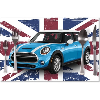 Sablio Prestieranie Mini sedan Britská vlajka 40x30cm