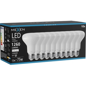 Mexen Nova 10x LED крушка E27, R80, 12W, Неутрална - 4000K, 1260 lm - L105-E27-1240-01x10 (L105-E27-1240-01x10)