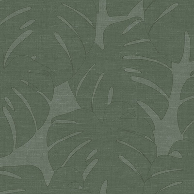 Origin 347762 Vliesová zelená tapeta listy monstery látková textúra Natural Fabrics rozmery 0,53 x 10,05 m