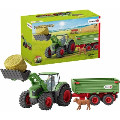 Schleich 42379 traktor s vlečkou a doplnkami