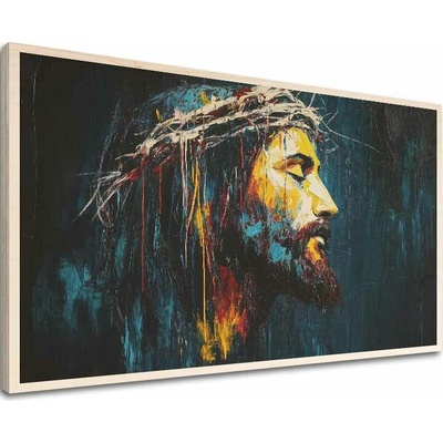 Obraz na dreve - Kristovo svetlo v temnote - 60x90 cm