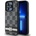 DKNY Кейс DKNY Leather Checkered Mono Pattern & Printed Stripes за iPhone 15 Pro, черен (3666339263218)