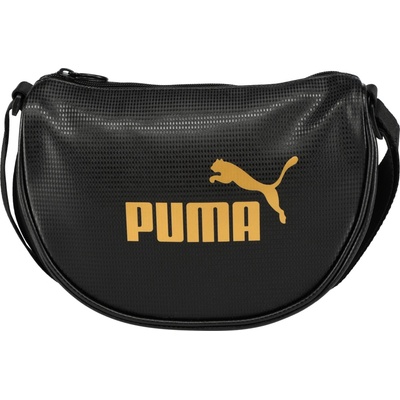Puma dámska kabelka CORE UP HALF MOON BAG čierna zlatá