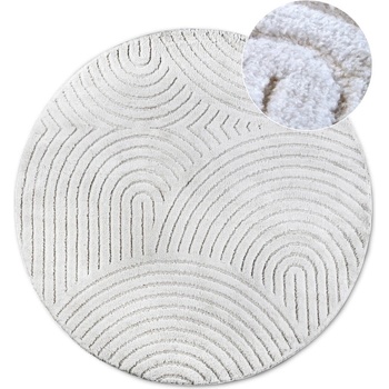 Elle Decoration Бял кръгъл килим ø 200 cm Panglao New York White - Elle Decoration (106203-200)