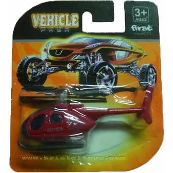 Image 1 of Метален червен вертолет first с елементи от пластмаса