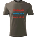 Tričko nejlepší softbalista na světě dárek pro hráče softballu army