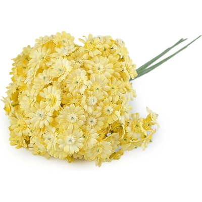 Umělá kytice achillea žlutá světlá 1 svaz.
