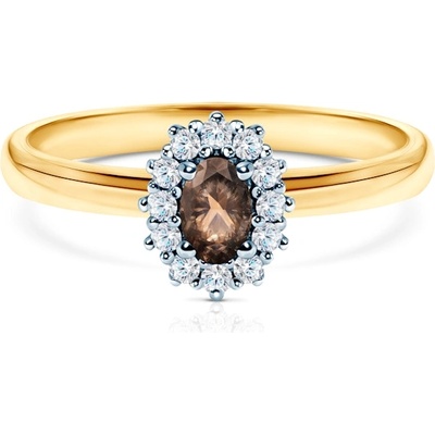 SAVICKI Годежен пръстен Savicki: двуцветно злато, кварц