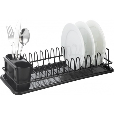 Rosberg Сушилник за съдове Rosberg R53000M, 41.5х17.5х9.5 см, Подвижна тава, Черен (55R53000MB)