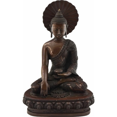 Sanu Babu Buddha Šákjamuni, měděná soška, 16x10x23cm