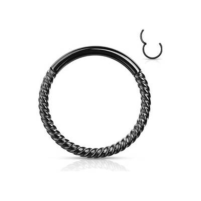 Šperky4U Piercing segment kruh vroubkovaný K1042K-1208