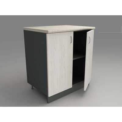 DST Кухненски модул MK-46 dst, 900/800/600-480, антрацид и бял дъб