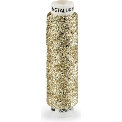 Stoklasa Nitě vyšívací 100 m Metalux Balení: 10 ks, Varianta: 001 zlatá sv. 001 zlatá sv.