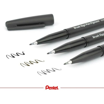 Pentel Brush Sign SES15 sépiový