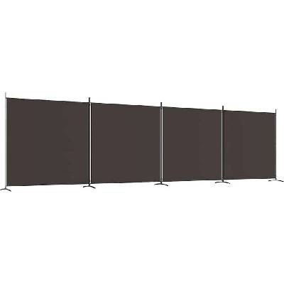 vidaXL 4 ks Paraván hnědý 698 x 180 cm Látka