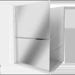 Mexen Kioto+ L душ параван с рафт Walk-in 110 x 200 см, огледало, хром - 800-110-123-01-50 (800-110-123-01-50)