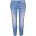 Salsa Wonder Shape Enchancing Capri with Stripe Detail - Denim Light Wash