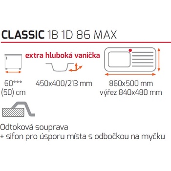 Teka CLASSIC 1B 1D 86 MAX