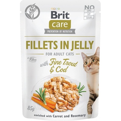 Brit Care Cat Fillets in Jelly with Fine Trout & Cod 6 x 85 g