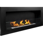GMT Infinity 900x400 Black Slim + glass Камини