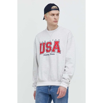 Tommy Hilfiger Суичър Tommy Jeans Archive Games в сиво с десен DM0DM19543 (DM0DM19543)