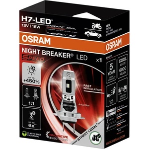 OSRAM night breaker led speed 450 1hb h7 16w 6000k