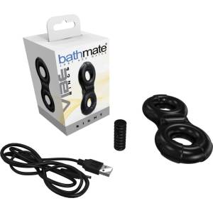 Bathmate Vibe Ring Eight - акумулаторен вибриращ пенис пръстен (черен)