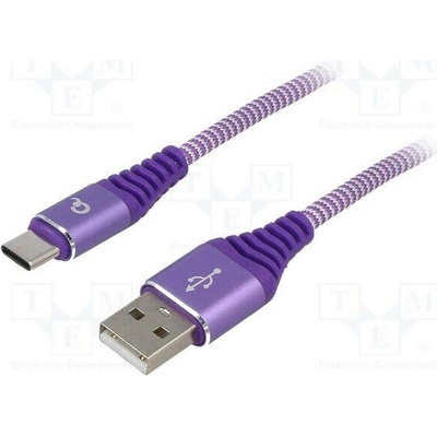 Gembird CC-USB2B-AMCM-1M-PW USB 1,8m fialový bílý