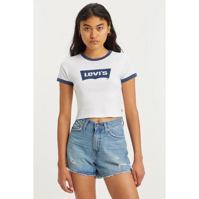 Levi's® dámske tričko Graphic Ringer Mini Tee A3523 0005 Biela