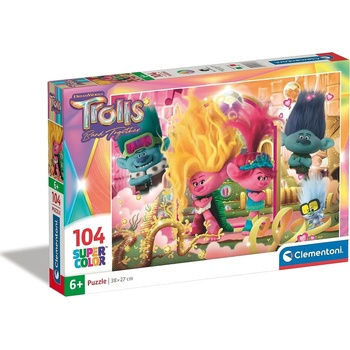 Clementoni - Puzzle Trolls 3: Together - 100 piese