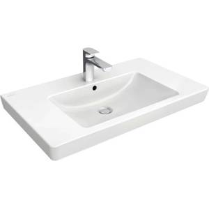 Villeroy & Boch Subway 2.0 - Умивалник 80x47 см, с преливник, отвор за смесител, CeramicPlus, алпийско бяло 71758GR1 (71758GR1)