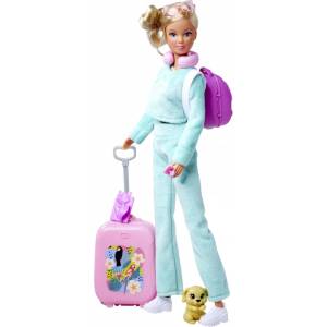 Simba Toys Стефи тръгва на път с кученце и багаж - Simba Steffi Love