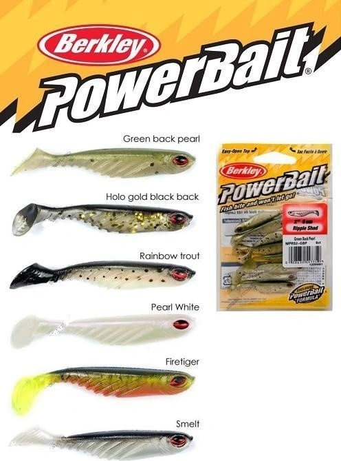 thumbnail image 2 of Soft Plastic Fishing Bait Berkley PowerBait Ripple Shad Fishing Lure Scent Impregnated 458620 2 of 9