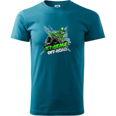 ATV štvorkolka offroad XXX tričko tmavý tyrkys