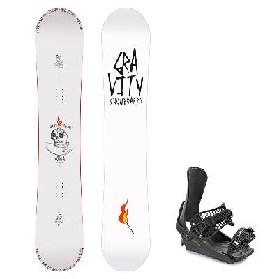 Gravity snowboards Snowboard komplet Gravity Contra 25/26 + vázání RAVEN King Velikost: 159W cm, Velikost vázání: XL