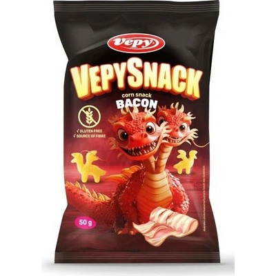Vepy Vepysnack Kukuřičný snack s příchutí slaniny bez lepku 50 g