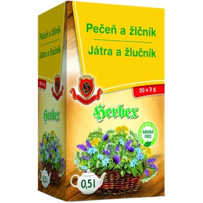 Herbex Regenerační čaj játra žlučník 20 x 3 g