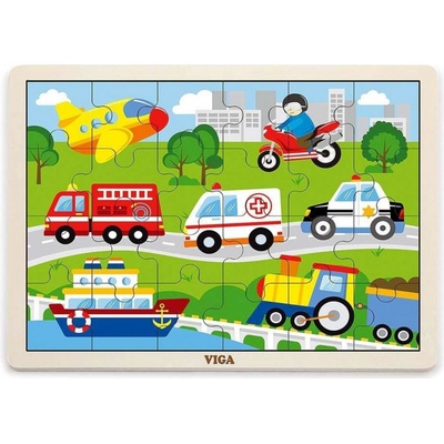 Viga puzzle dopravní prostředky 24 dílků