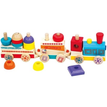 Bino Цветен дървен влак, MAXI