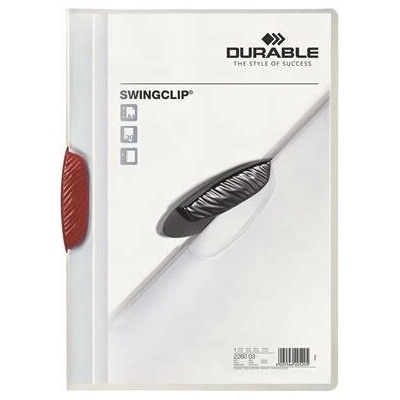 Durable Rýchloviazač A4 Swingclip červený