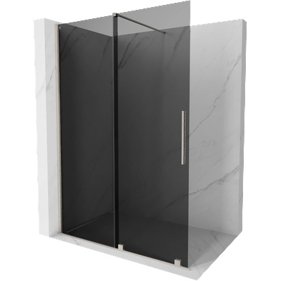 Mexen Velar плъзгаща се душ кабина Walk-in 160 x 200 см, графит 8 мм, четка никел - 871-160-000-43-97 (871-160-000-43-97)