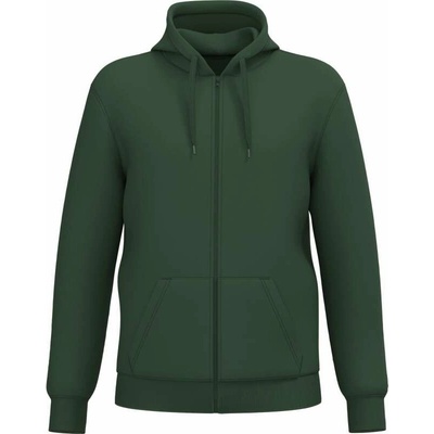 Kariban UNISEX HOODIE mikina na zip s kapuci lesní zelená