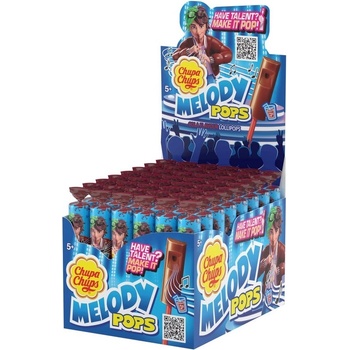 Chupa Chups Melody Pops близалки с кола и свирка в кутия 48 x 15 г