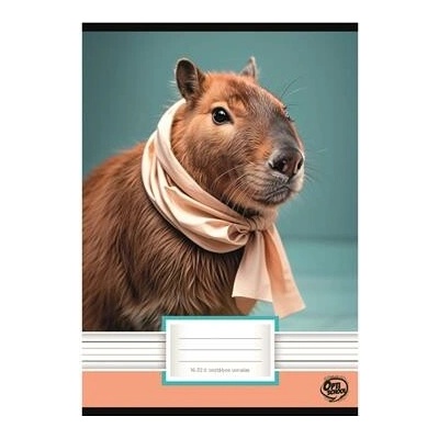 OPTISCHOOL Zošit zošitý formát A5 linkovaný 2. trieda Capybara
