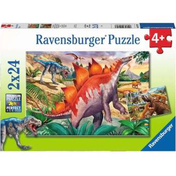 Ravensburger - Puzzle 2x24 Jurassic Wildlife - 1 - 39 piese