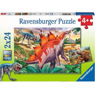 Ravensburger - Puzzle 2x24 Jurassic Wildlife - 1 - 39 piese