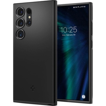 Spigen Thin Fit Case - качествен тънък матиран кейс за Samsung Galaxy S24 Ultra (черен)